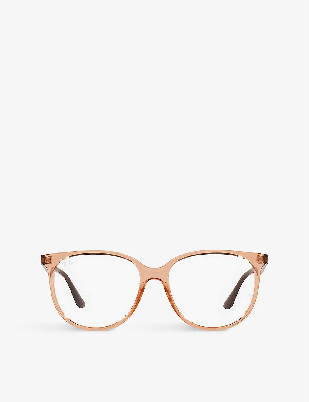 Ray Ban Rx4378v Round-frame Acetate Optical Glasses In Brown