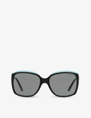 Tiffany & Co Tf4076 Square-frame Acetate Sunglasses In Black