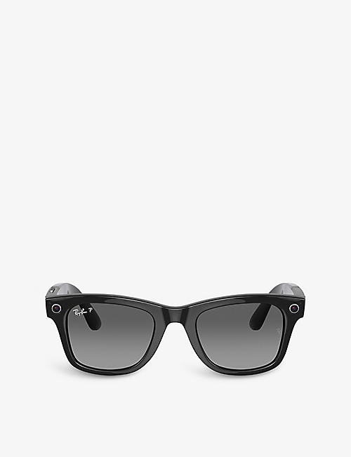 RAY-BAN: Ray-Ban Stories RW4002 Wayfarer square-frame acetate smart sunglasses