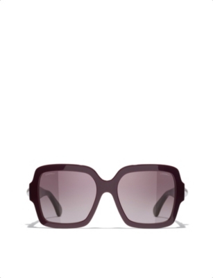 Chanel Square Sunglasses in Brown Acetate ref.590876 - Joli Closet