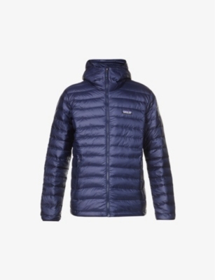 Hooded recycled-polyester shell-down jacket