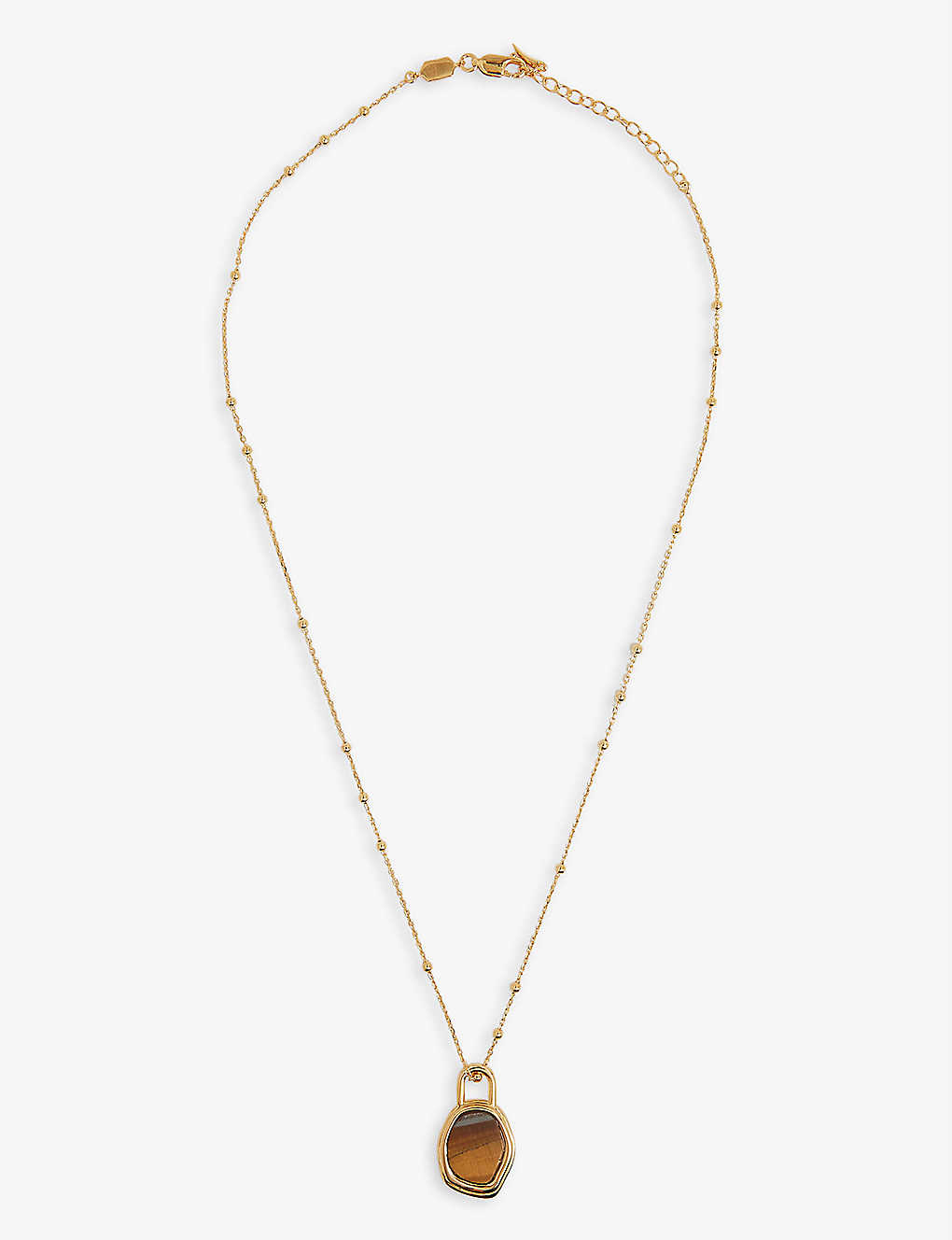 Dolce & Gabbana Gold Leaf Brass Pendant White Pearl Necklace