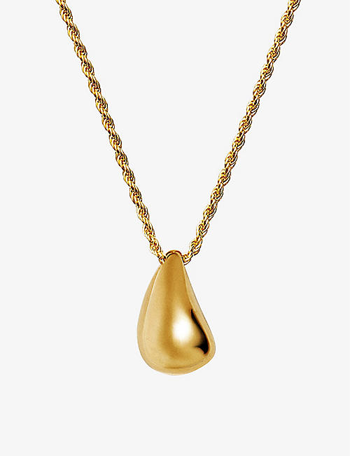 MISSOMA: Savi x Missoma Sculptural 18ct recycled yellow-gold sterling-silver vermeil pendant necklace