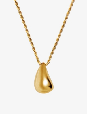 Missoma Womens Gold Savi X Sculptural 18ct Recycled Yellow-gold Sterling-silver Vermeil Pendant Neck