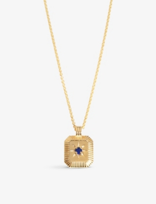 MISSOMA MISSOMA WOMEN'S GOLD SEPTEMBER BIRTHSTONE 18CT YELLOW GOLD-PLATED VERMEIL STERLING-SILVER AND LAPIS ,53625626