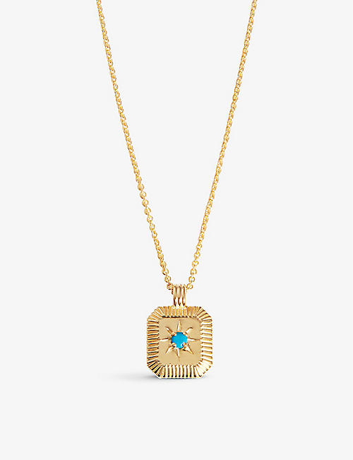 MISSOMA: December Birthstone 18ct yellow gold-plated vermeil sterling-silver and magnesite pendant necklace