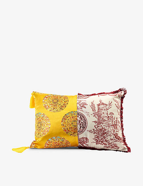 SELETTI: Ottavia Hybrid cotton-blend cushion 50cm x 35cm