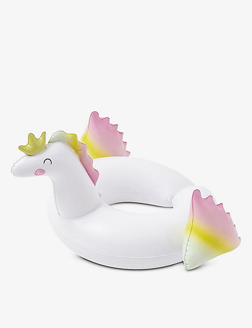 SUNNYLIFE: Unicorn crown-embellished inflatable pool ring 60cm