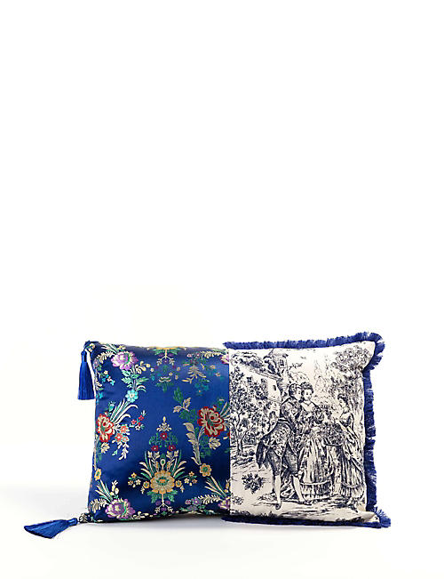 SELETTI: Argia Hybrid cotton-blend cushion 50cm x 35cm