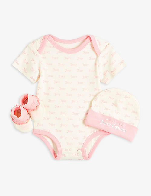 JUICY COUTURE: Logo-print cotton baby set 0-6 months