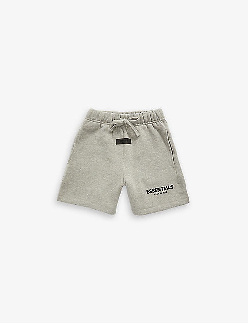 FOG X ESSENTIALS: Kids ESSENTIALS logo-print cotton-blend shorts 2-16 years