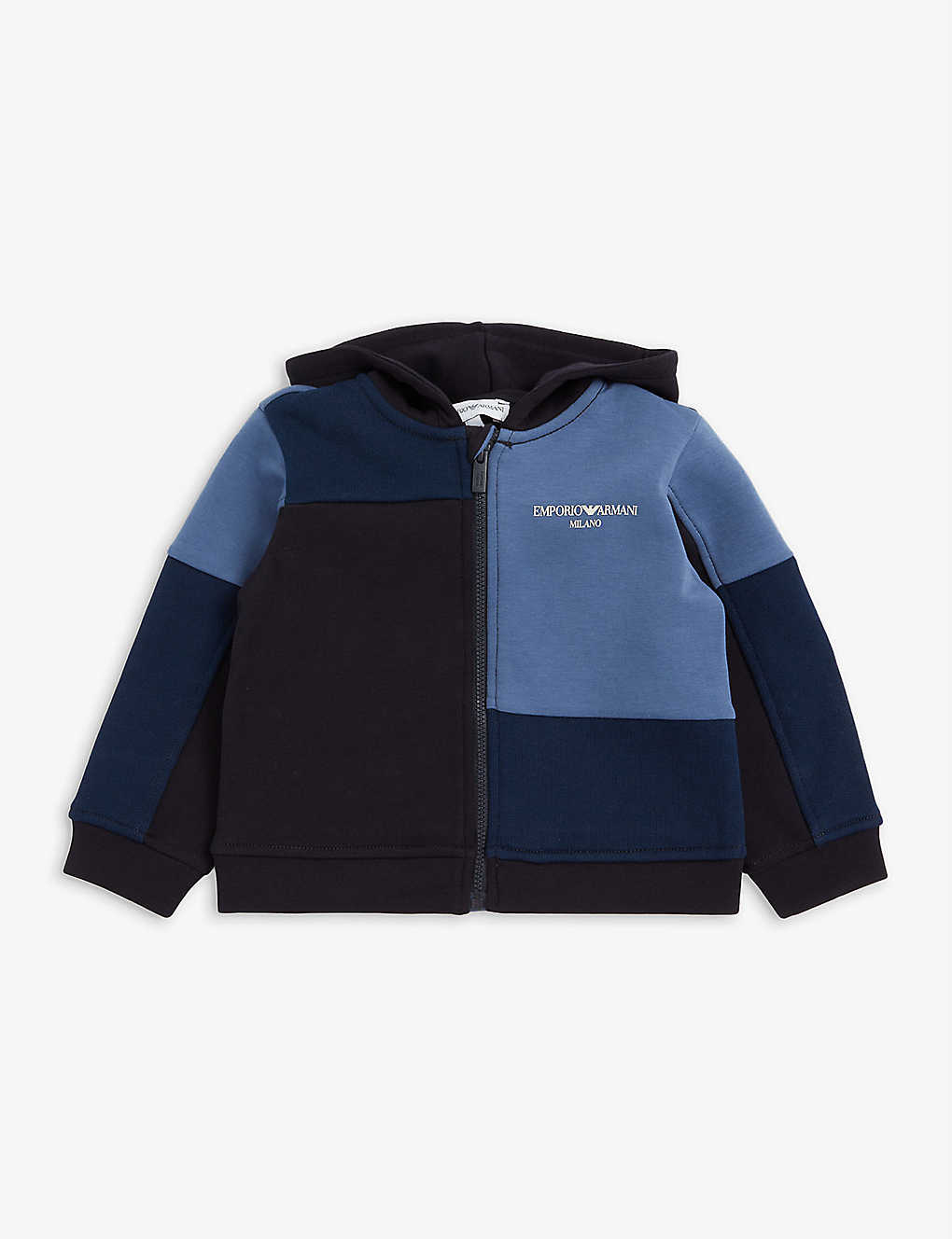 Selfridges & Co Clothing Sweaters Hoodies Colour-block zip-front cotton-blend hoody 12-36 months 