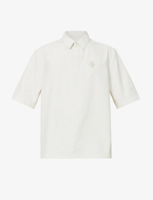 A COLD WALL: Brand-plaque boxy-fit shell polo top