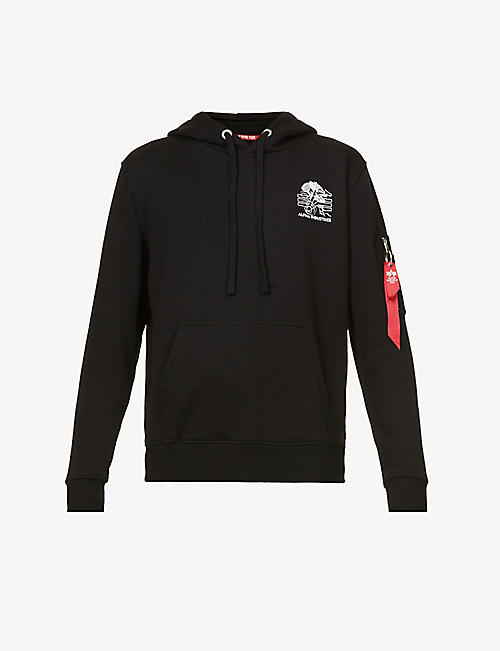 ALPHA INDUSTRIES: Heritage Dragon graphic-print cotton-jersey hoody