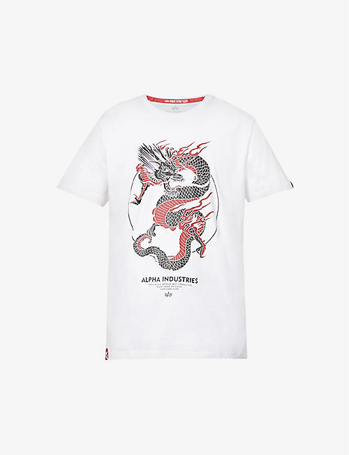ALPHA INDUSTRIES: Heritage Dragon cotton-jersey T-shirt