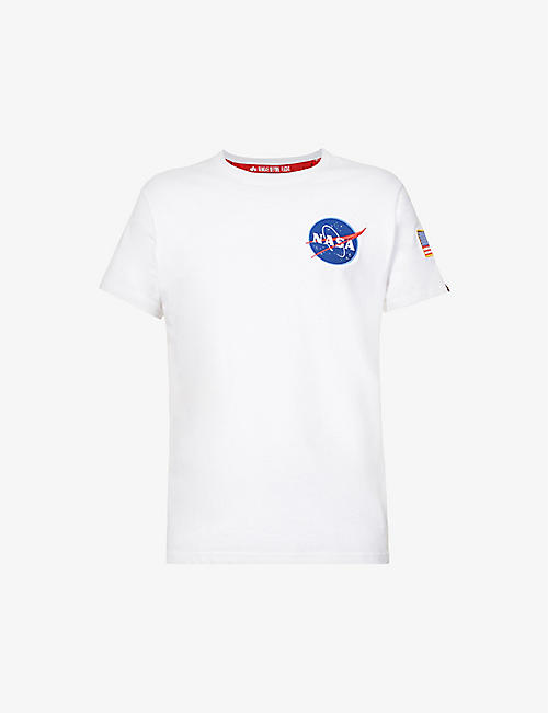 ALPHA INDUSTRIES: Space Shuttle graphic-print cotton T-shirt