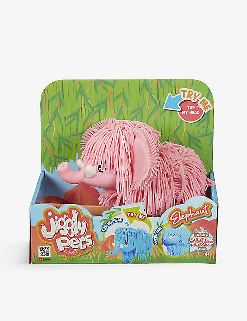 JIGGLY PETS: Jiggly Elephant soft toy assortment 21cm