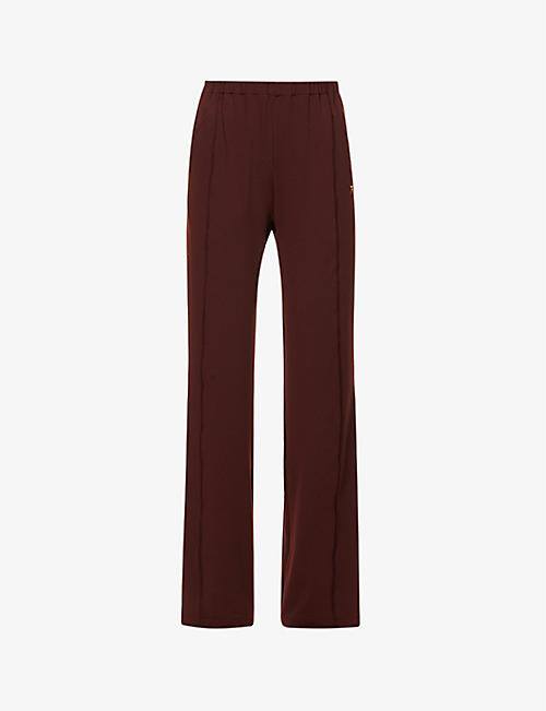 ATLEIN: Wide-leg mid-rise stretch-recycled polyester trousers