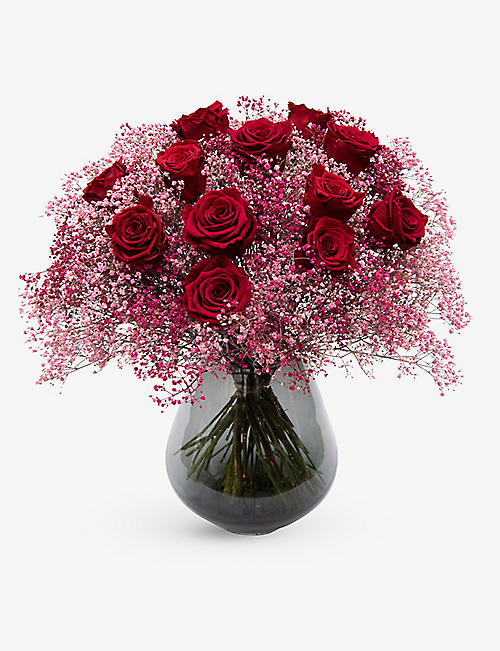 YOUR LONDON FLORIST: Head Over Heels fresh and dried bouquet with glass vase