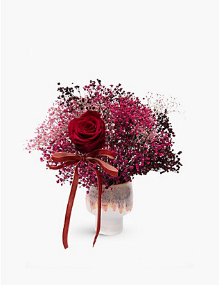 YOUR LONDON FLORIST: Cherry Lover dried flowers with ceramic pot