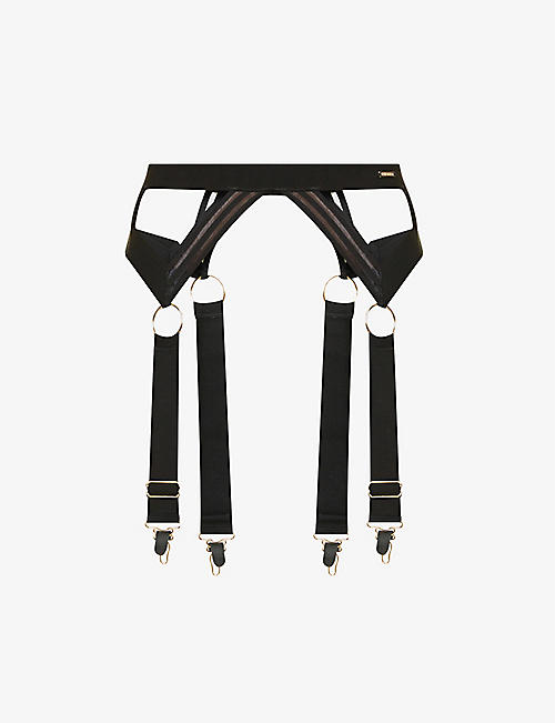 BLUEBELLA: Sutton elasticated stretch-woven suspender belt