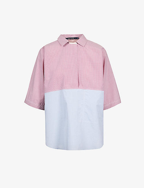 SOFIE D'HOORE: Belford checked cotton blouse