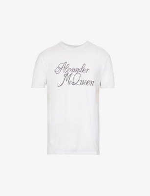 ALEXANDER MCQUEEN Logo-print relaxed-fit cotton-jersey T-shirt