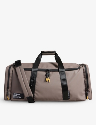 Ted Baker Hyke Twin-handle Rubberised Holdall In Taupe