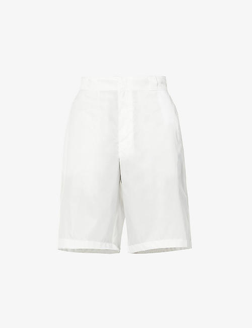 PRADA: Brand-plaque regular-fit recycled-nylon shorts