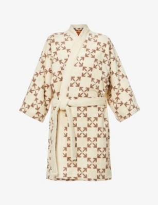 OFF-WHITE C/O VIRGIL ABLOH - Arrow-print cotton bathrobe