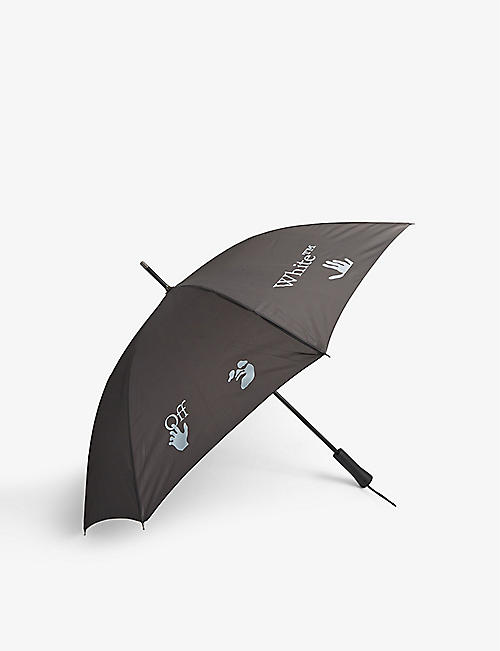 OFF-WHITE C/O VIRGIL ABLOH: Logo-print woven long umbrella