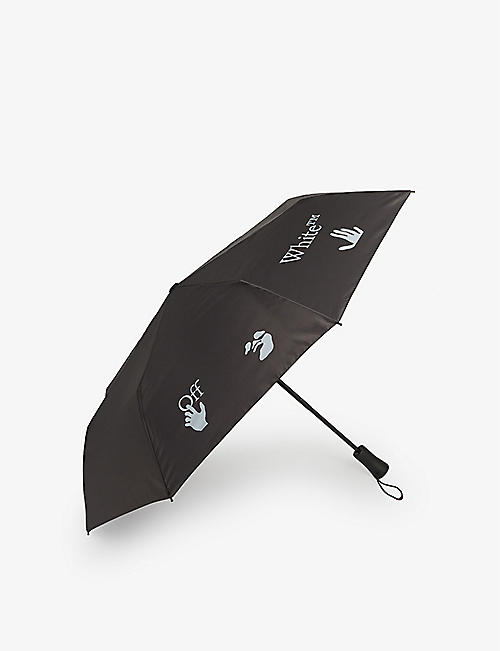 OFF-WHITE C/O VIRGIL ABLOH: Logo-print foldable woven umbrella