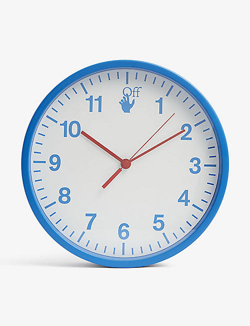 OFF-WHITE C/O VIRGIL ABLOH: Logo-print metal wall clock 29.5cm
