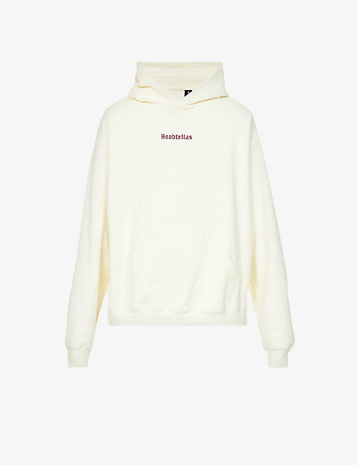 HOODFELLAS: Logo-embroidered relaxed-fit cotton-jersey hoody