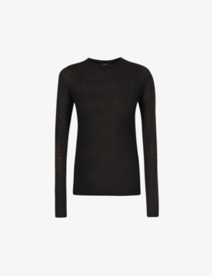 Joseph Cashair Regular-fit Cashmere-knit Jumper In Black