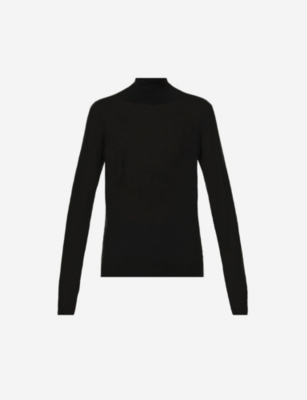 Joseph Cashair High-neck Cashmere Jumper In Black