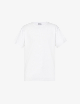 Joseph Round-neck Relaxed-fit Cotton-jersey T-shirt In White
