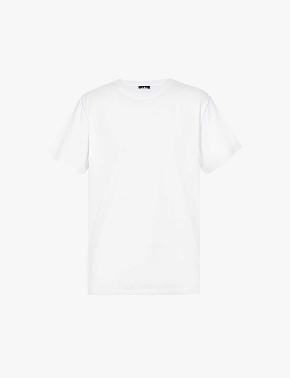 Shop Joseph Women's White Relaxed-fit Cotton-jersey T-shirt