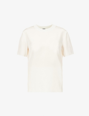 Shop Joseph Rubin Silk-crepe Blouse In Ivory