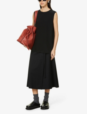 Joseph Womens Slate Bley Sleeveless Silk Blouse In Black