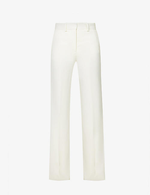 JOSEPH: Morrissey relaxed-fit high-rise wide stretch-crepe trousers