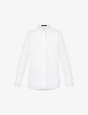 Shop Joseph Women's White Regular-fit Poplin Cotton Shirt
