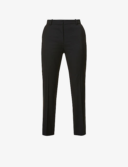 JOSEPH: Coleman regular-fit mid-rise straight stretch-wool trousers