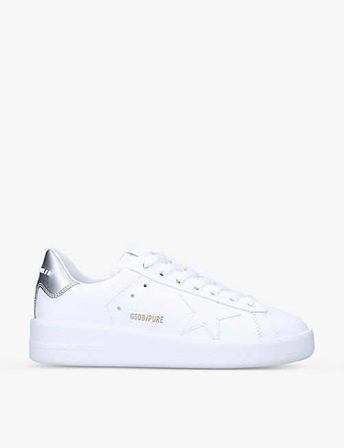 GOLDEN GOOSE: Women's Pure Star 80185 low-top leather trainers