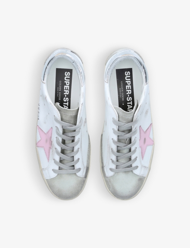 Women’s Superstar 81482 leather and suede low-top trainers