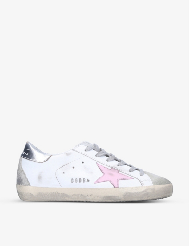 Women’s Superstar 81482 leather and suede low-top trainers