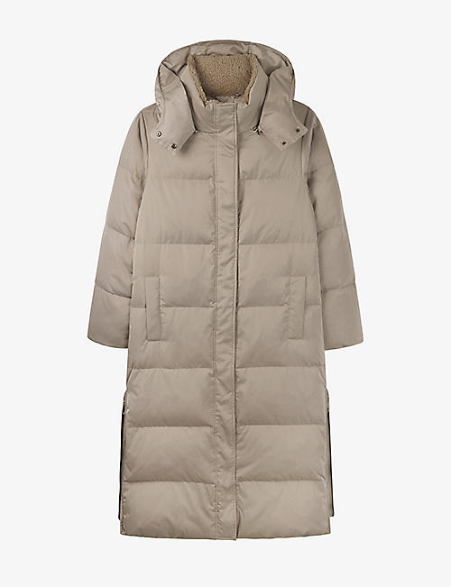 THE WHITE COMPANY: Detachable-hood recycled-polyester puffer coat
