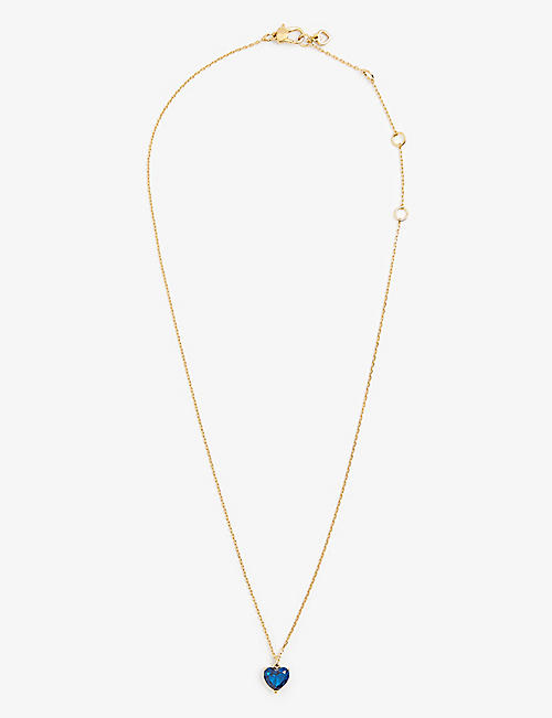KATE SPADE NEW YORK: My Love September metal and cubic zirconia pendant necklace