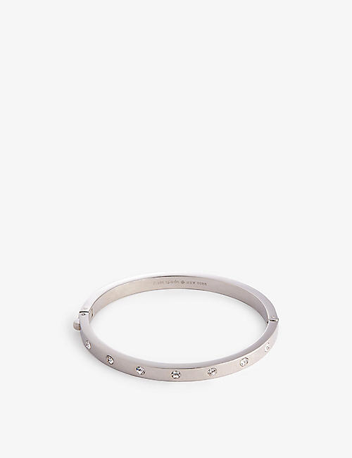 KATE SPADE NEW YORK: Set In Stone brass and glass bangle