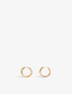 PDPAOLA: Pirouette 18ct yellow gold-plated brass hoop earrings